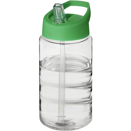 H2O Active® Bop 500 Ml Sportflasche Mit Ausgussdeckel , transparent / grün, PET Kunststoff, 72% PP Kunststoff, 17% SAN Kunststoff, 11% PE Kunststoff, 17,10cm (Höhe), Bild 1