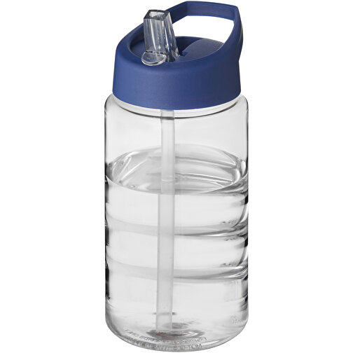 H2O Active® Bop 500 Ml Sportflasche Mit Ausgussdeckel , transparent / blau, PET Kunststoff, 72% PP Kunststoff, 17% SAN Kunststoff, 11% PE Kunststoff, 17,10cm (Höhe), Bild 1