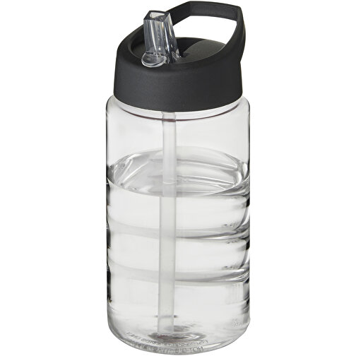 H2O Active® Bop 500 Ml Sportflasche Mit Ausgussdeckel , transparent / schwarz, PET Kunststoff, 72% PP Kunststoff, 17% SAN Kunststoff, 11% PE Kunststoff, 17,10cm (Höhe), Bild 1