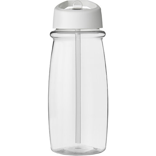H2O Active® Pulse 600 Ml Sportflasche Mit Ausgussdeckel , transparent / weiß, PET Kunststoff, 72% PP Kunststoff, 17% SAN Kunststoff, 11% PE Kunststoff, 19,90cm (Höhe), Bild 3