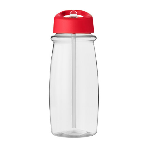 H2O Active® Pulse 600 Ml Sportflasche Mit Ausgussdeckel , transparent / rot, PET Kunststoff, 72% PP Kunststoff, 17% SAN Kunststoff, 11% PE Kunststoff, 19,90cm (Höhe), Bild 4
