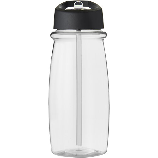 H2O Active® Pulse 600 Ml Sportflasche Mit Ausgussdeckel , transparent / schwarz, PET Kunststoff, 72% PP Kunststoff, 17% SAN Kunststoff, 11% PE Kunststoff, 19,90cm (Höhe), Bild 3