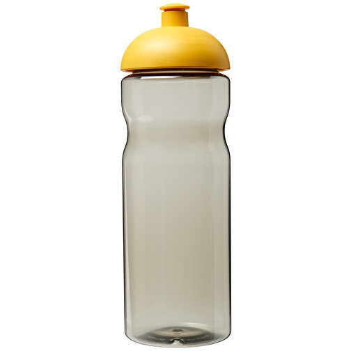 H2O Active® Eco Base 650 Ml Sportflasche Mit Stülpdeckel , kohle transparent / gelb, PCR Kunststoff, 90% PP Kunststoff, 10% TPE Kunststoff, 22,40cm (Höhe), Bild 2