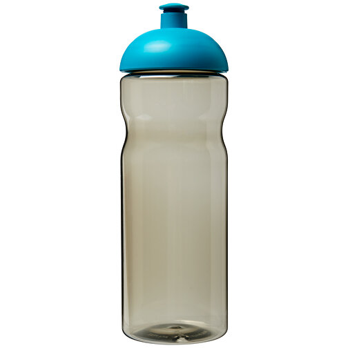 H2O Active® Eco Base 650 Ml Sportflasche Mit Stülpdeckel , kohle transparent / aquablau, PCR Kunststoff, 90% PP Kunststoff, 10% TPE Kunststoff, 22,40cm (Höhe), Bild 2