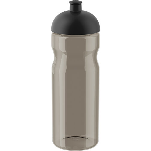 H2O Active® Eco Base 650 Ml Sportflasche Mit Stülpdeckel , kohle transparent / schwarz, PCR Kunststoff, 90% PP Kunststoff, 10% TPE Kunststoff, 22,40cm (Höhe), Bild 1