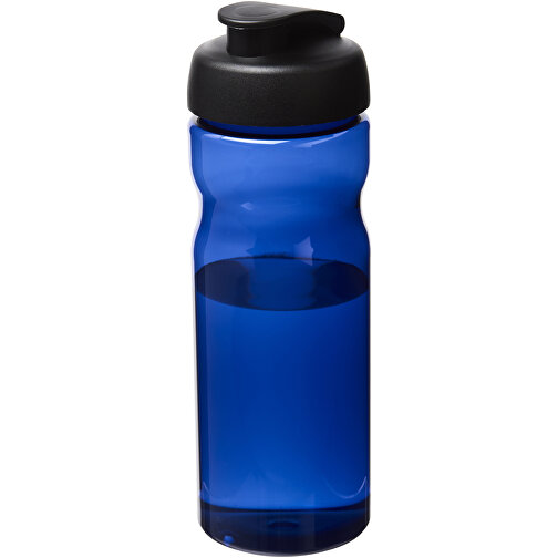 H2O Active® Eco Base 650 Ml Sportflasche Mit Klappdeckel , blau / schwarz, PCR Kunststoff, PP Kunststoff, 22,10cm (Höhe), Bild 1