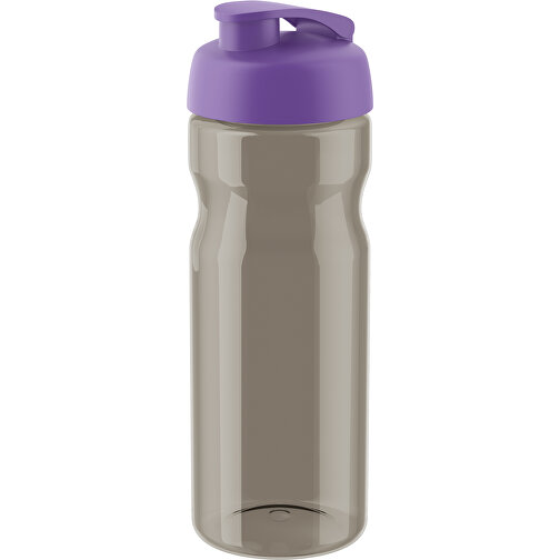 H2O Active® Eco Base 650 Ml Sportflasche Mit Klappdeckel , kohle transparent / lila, PCR plastic, PP-Kunststoff, 22,40cm (Höhe), Bild 1