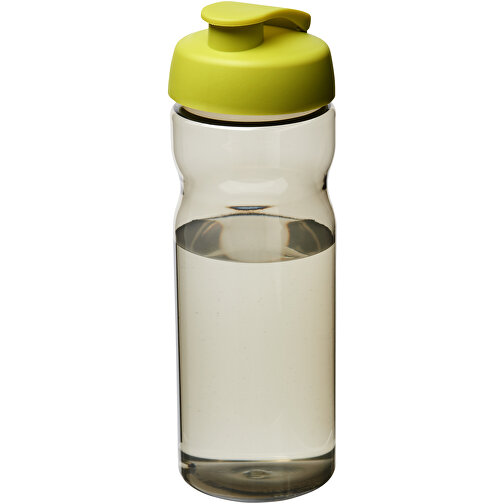 H2O Active® Eco Base 650 Ml Sportflasche Mit Klappdeckel , kohle / lindgrün, PCR Kunststoff, PP Kunststoff, 22,10cm (Höhe), Bild 1