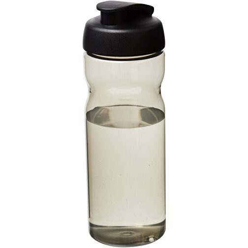 H2O Active® Eco Base 650 Ml Sportflasche Mit Klappdeckel , charcoal / schwarz, PCR Kunststoff, PP Kunststoff, 22,10cm (Höhe), Bild 1