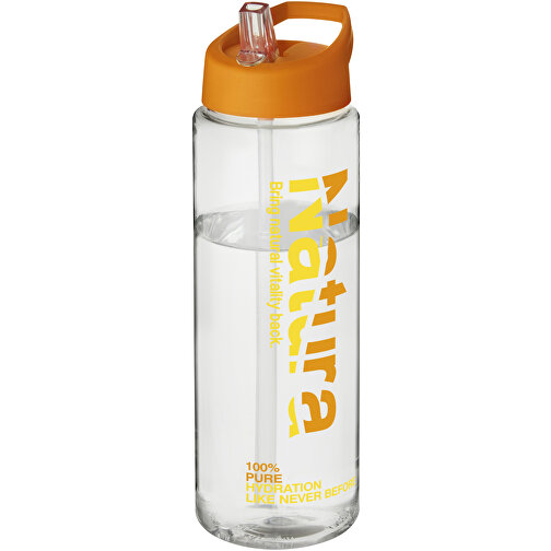 H2O Active® Vibe 850 Ml Sportflasche Mit Ausgussdeckel , transparent / orange, PET Kunststoff, 72% PP Kunststoff, 17% SAN Kunststoff, 11% PE Kunststoff, 24,20cm (Höhe), Bild 2
