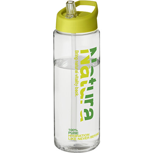 H2O Active® Vibe 850 Ml Sportflasche Mit Ausgussdeckel , transparent / limone, PET Kunststoff, 72% PP Kunststoff, 17% SAN Kunststoff, 11% PE Kunststoff, 24,20cm (Höhe), Bild 2