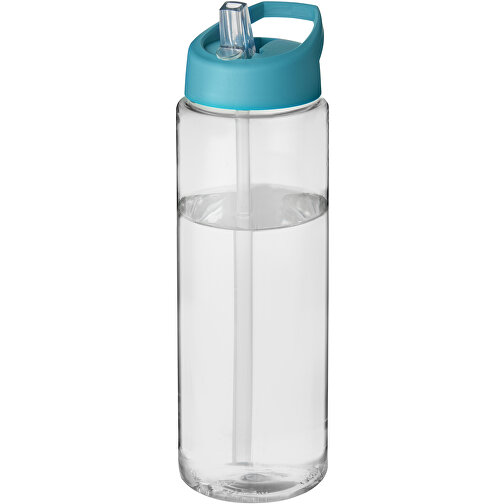 H2O Active® Vibe 850 Ml Sportflasche Mit Ausgussdeckel , transparent / aquablau, PET Kunststoff, 72% PP Kunststoff, 17% SAN Kunststoff, 11% PE Kunststoff, 24,20cm (Höhe), Bild 1