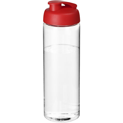 H2O Active® Vibe 850 Ml Sportflasche Mit Klappdeckel , transparent / rot, PET Kunststoff, PP Kunststoff, 24,40cm (Höhe), Bild 1