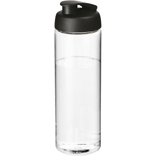 H2O Active® Vibe 850 Ml Sportflasche Mit Klappdeckel , transparent / schwarz, PET Kunststoff, PP Kunststoff, 24,40cm (Höhe), Bild 1