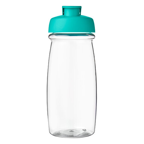 H2O Active® Pulse 600 Ml Sportflasche Mit Klappdeckel , transparent / aquablau, PET Kunststoff, PP Kunststoff, 20,30cm (Höhe), Bild 4