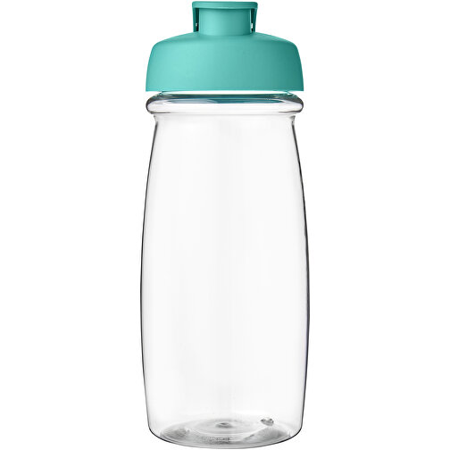 H2O Active® Pulse 600 Ml Sportflasche Mit Klappdeckel , transparent / aquablau, PET Kunststoff, PP Kunststoff, 20,30cm (Höhe), Bild 3