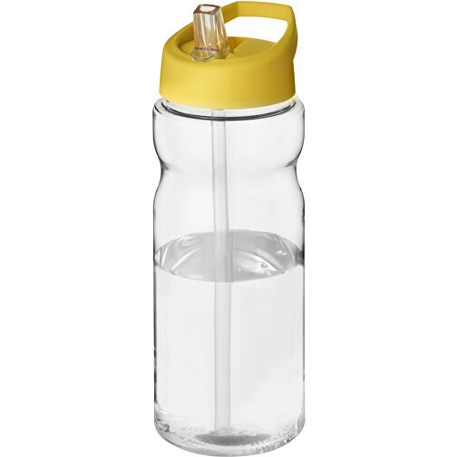 H2O Active® Base 650 Ml Sportflasche Mit Ausgussdeckel , transparent / gelb, PET Kunststoff, 72% PP Kunststoff, 17% SAN Kunststoff, 11% PE Kunststoff, 21,80cm (Höhe), Bild 1