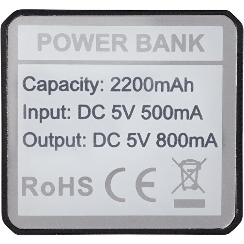 Powerbank WS101B 2200/2600 MAh , schwarz, Aluminium, 9,40cm x 2,20cm x 2,10cm (Länge x Höhe x Breite), Bild 5