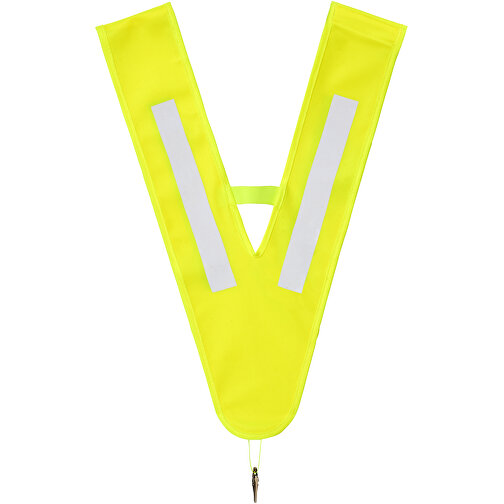 V-förmige Reflektierende Sicherheitsweste , neongelb, Polyester, 43,00cm x 28,00cm (Länge x Breite), Bild 3