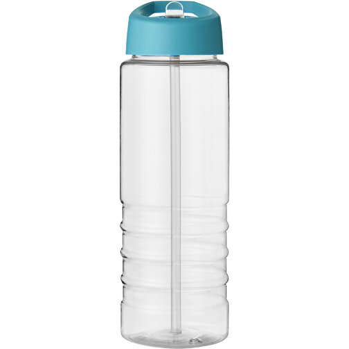 H2O Active® Treble 750 Ml Sportflasche Mit Ausgussdeckel , transparent / aquablau, PET Kunststoff, 72% PP Kunststoff, 17% SAN Kunststoff, 11% PE Kunststoff, 22,80cm (Höhe), Bild 3