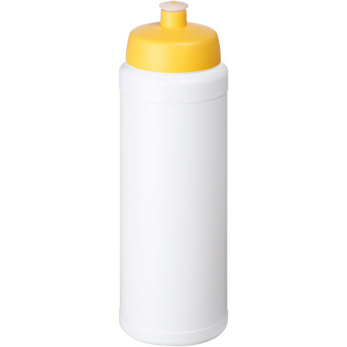 Baseline® Plus 750 Ml Flasche Mit Sportdeckel , weiß / gelb, HDPE Kunststoff, PP Kunststoff, 23,60cm (Höhe), Bild 1
