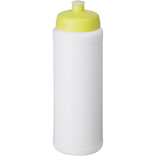 Baseline® Plus Grip 750 Ml Sportflasche Mit Sportdeckel , weiß / limone, HDPE Kunststoff, PP Kunststoff, 23,60cm (Höhe), Bild 1
