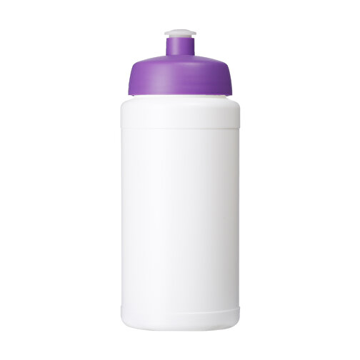 Baseline® Plus 500 Ml Flasche Mit Sportdeckel , weiss / lila, HDPE Kunststoff, PP Kunststoff, 18,50cm (Höhe), Bild 4