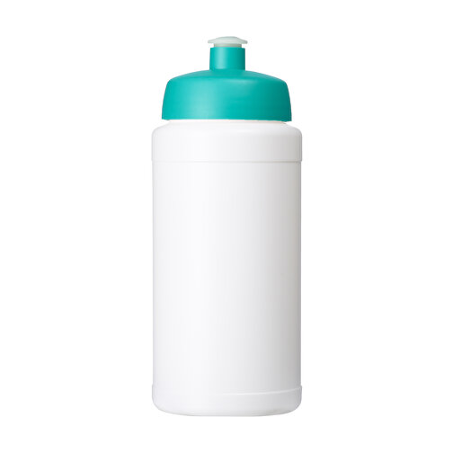 Baseline® Plus 500 Ml Flasche Mit Sportdeckel , weiss / aquablau, HDPE Kunststoff, PP Kunststoff, 18,50cm (Höhe), Bild 4