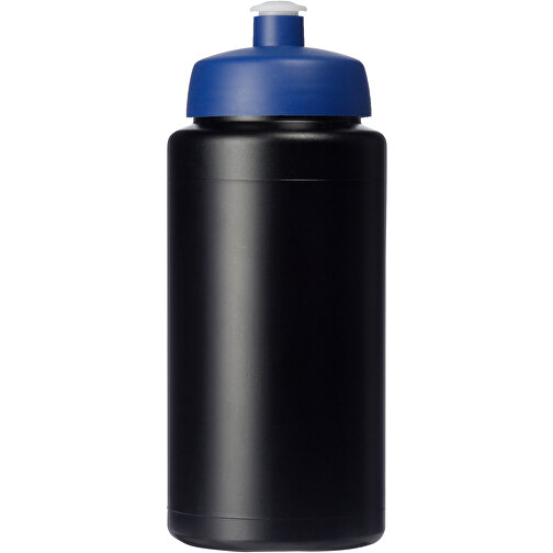 Baseline® Plus Grip 500 Ml Sportflasche Mit Sportdeckel , schwarz / blau, HDPE Kunststoff, PP Kunststoff, 18,50cm (Höhe), Bild 3