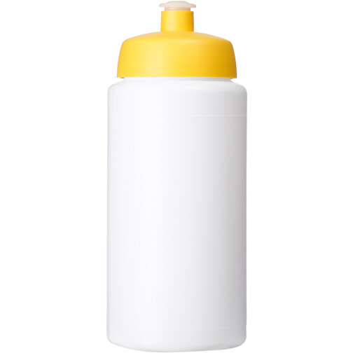 Baseline® Plus Grip 500 Ml Sportflasche Mit Sportdeckel , weiss / gelb, HDPE Kunststoff, PP Kunststoff, 18,50cm (Höhe), Bild 3