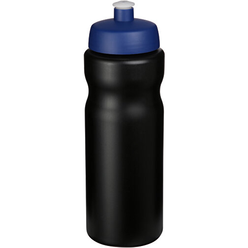 Baseline® Plus 650 Ml Sportflasche , schwarz / blau, HDPE Kunststoff, PP Kunststoff, 22,30cm (Höhe), Bild 1