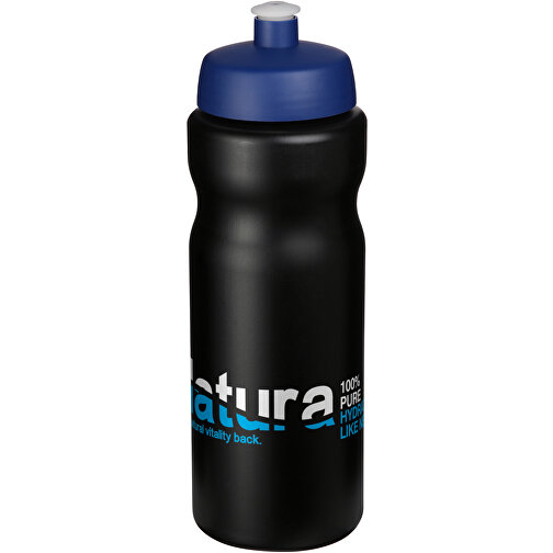 Baseline® Plus 650 Ml Sportflasche , schwarz / blau, HDPE Kunststoff, PP Kunststoff, 22,30cm (Höhe), Bild 2