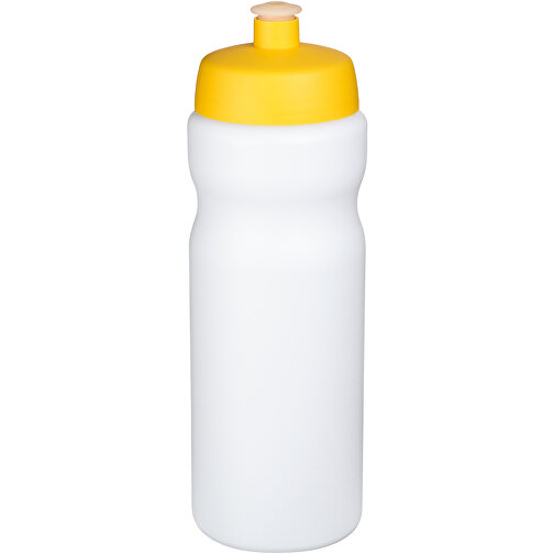 Baseline® Plus 650 Ml Sportflasche , weiss / gelb, HDPE Kunststoff, PP Kunststoff, 22,30cm (Höhe), Bild 1