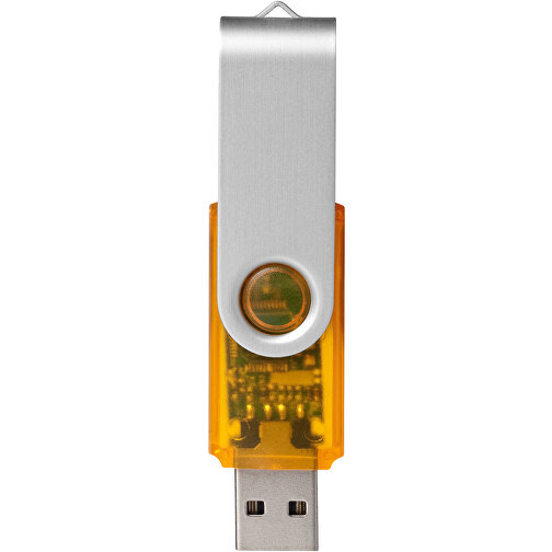 Rotate Transculent USB-Stick , orange MB , 16 GB , Kunststoff, Aluminium MB , 5,80cm x 1,90cm x 1,00cm (Länge x Höhe x Breite), Bild 3