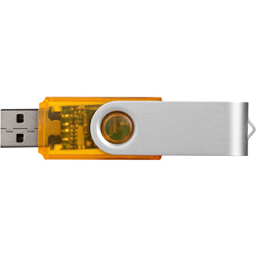 Rotate Transculent USB-Stick , orange MB , 2 GB , Kunststoff, Aluminium MB , 5,80cm x 1,90cm x 1,00cm (Länge x Höhe x Breite), Bild 4