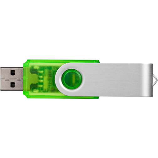 Rotate Transculent USB-Stick , grün MB , 32 GB , Kunststoff, Aluminium MB , 5,80cm x 1,90cm x 1,00cm (Länge x Höhe x Breite), Bild 5