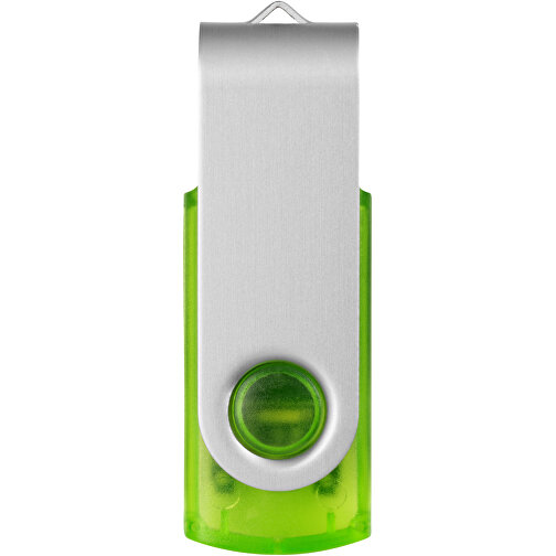 Rotate Transculent USB-Stick , grün MB , 32 GB , Kunststoff, Aluminium MB , 5,80cm x 1,90cm x 1,00cm (Länge x Höhe x Breite), Bild 4