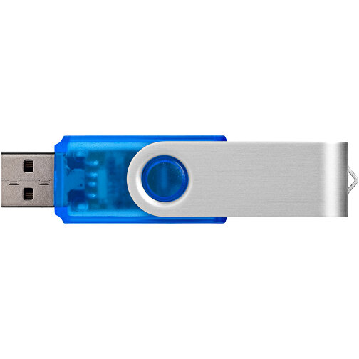 Rotate Transculent USB-Stick , blau MB , 2 GB , Kunststoff, Aluminium MB , 5,80cm x 1,90cm x 1,00cm (Länge x Höhe x Breite), Bild 5