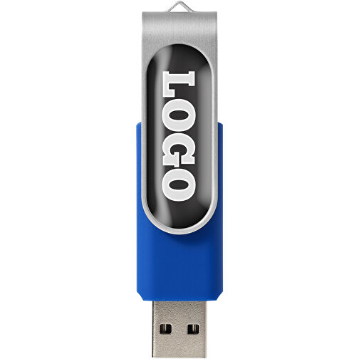 Rotate Doming USB-Stick , royalblau MB , 32 GB , Kunststoff, Aluminium MB , 5,80cm x 1,90cm x 1,00cm (Länge x Höhe x Breite), Bild 3