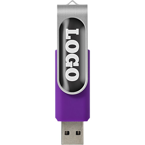 Rotate Doming USB-Stick , lila MB , 16 GB , Kunststoff, Aluminium MB , 5,80cm x 1,90cm x 1,00cm (Länge x Höhe x Breite), Bild 3