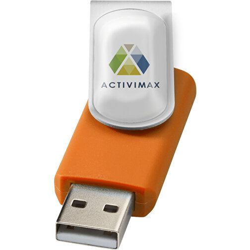 Rotate Doming USB-Stick , orange MB , 32 GB , Kunststoff, Aluminium MB , 5,80cm x 1,90cm x 1,00cm (Länge x Höhe x Breite), Bild 2