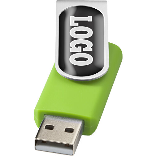 Rotate Doming USB-Stick , limone MB , 8 GB , Kunststoff, Aluminium MB , 5,80cm x 1,90cm x 1,00cm (Länge x Höhe x Breite), Bild 1