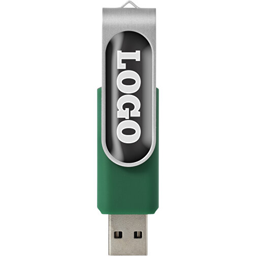Rotate Doming USB-Stick , grün MB , 2 GB , Kunststoff, Aluminium MB , 5,80cm x 1,90cm x 1,00cm (Länge x Höhe x Breite), Bild 3