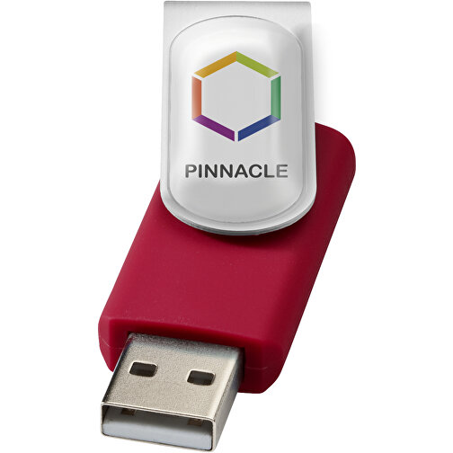 Rotate Doming USB-Stick , rot MB , 4 GB , Kunststoff, Aluminium MB , 5,80cm x 1,90cm x 1,00cm (Länge x Höhe x Breite), Bild 2