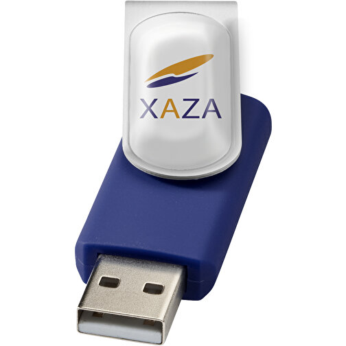 Rotate Doming USB-Stick , blau MB , 8 GB , Kunststoff, Aluminium MB , 5,80cm x 1,90cm x 1,00cm (Länge x Höhe x Breite), Bild 2