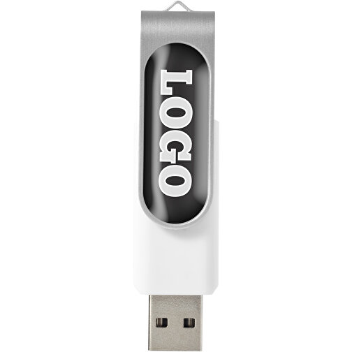 Rotate Doming USB-Stick , weiß MB , 8 GB , Kunststoff, Aluminium MB , 5,80cm x 1,90cm x 1,00cm (Länge x Höhe x Breite), Bild 3