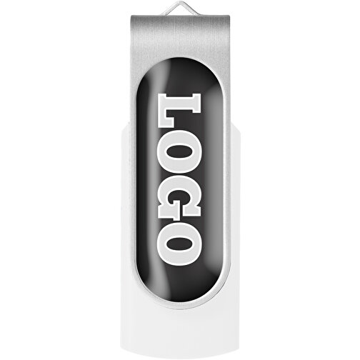 Rotate Doming USB-Stick , weiß MB , 4 GB , Kunststoff, Aluminium MB , 5,80cm x 1,90cm x 1,00cm (Länge x Höhe x Breite), Bild 4