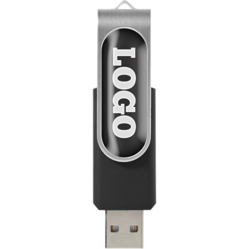 Rotate Doming USB-Stick , schwarz MB , 4 GB , Kunststoff, Aluminium MB , 5,80cm x 1,90cm x 1,00cm (Länge x Höhe x Breite), Bild 3