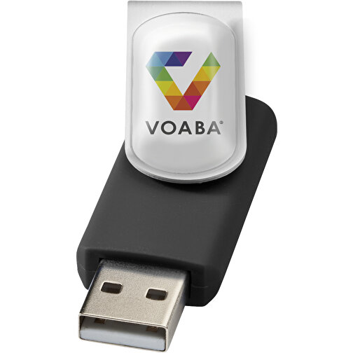 Rotate Doming USB-Stick , schwarz MB , 1 GB , Kunststoff, Aluminium MB , 5,80cm x 1,90cm x 1,00cm (Länge x Höhe x Breite), Bild 2