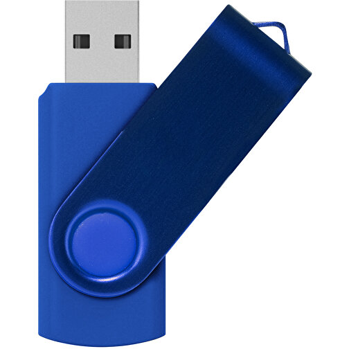 Rotate Metallic USB-Stick , royalblau MB , 4 GB , Kunststoff, Aluminium MB , 5,80cm x 1,90cm x 1,00cm (Länge x Höhe x Breite), Bild 1